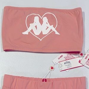 Pink halter top